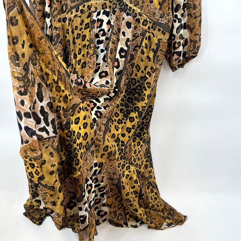 Vintage Christopher Raund Animal Print Ruffle Dress - Picture 5 of 5